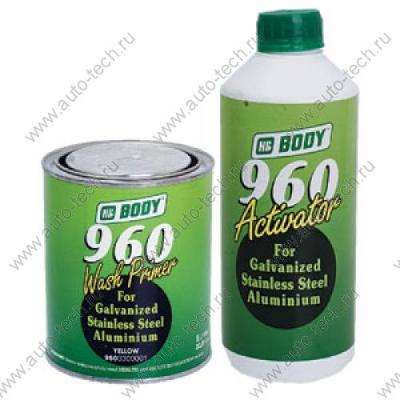 Грунт WASH 960 1:1 кислотный 2К + отвердитель 1 л Body Body 9600300001